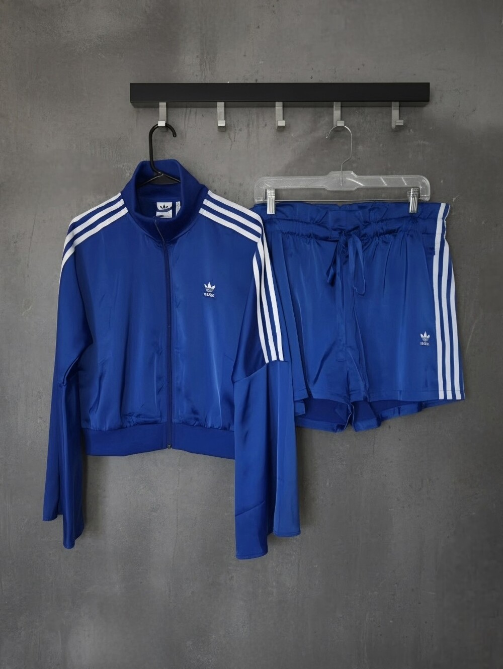 Adidas Originals Bellista Satin Bell Sleeve Track Top & Shorts